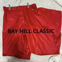 【レナウン製】BAY HILL CLASSIC ナイロンパンツ 赤 ゴルフウェア