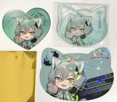 ナンジャ 亥清悠 ハートクリアカード ねこ型アクリルコースター ねこ型カード