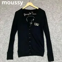 moussy ブラック Vネック スカルデザイン カーディガン 長袖のサムネイル