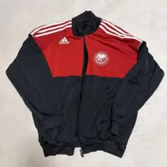 adidas トラックジャケット ジャージ ブラック レッド　古着屋