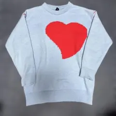 ROMIWE ハート柄 ニットトレーナー L