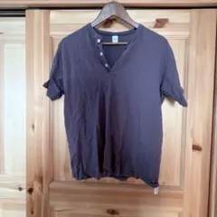DUBBLE WORKS ヘンリーネック Tシャツ パープル Lのサムネイル