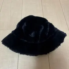 KANGOL バケットハット　ファー　黒色