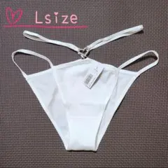 【aimerfeel】ハートシルバー ハーフバックショーツ ホワイト L