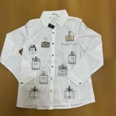 香水ボトルプリント長袖シャツ　M〜Lサイズ