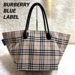 BURBERRY バーバリーブルーレーベル　舟形　バッグ　ノバチェック　ナイロン