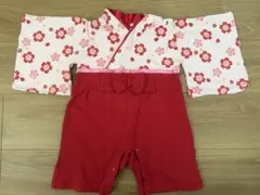 女の子ベビー袴ロンパース 70-80cm