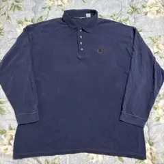 希少　90s ヴィンテージ　長袖ポロシャツ　フェード　古着　雰囲気抜群のサムネイル