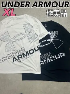 極美品 2枚セット UNDER ARMOUR ブラック Tシャツ XL 白のサムネイル