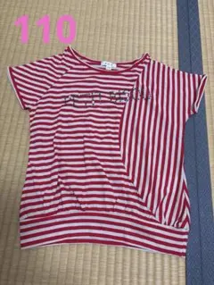 a.v.v 赤白ストライプ Tシャツ 110のサムネイル