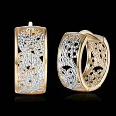 【値下げ中】両耳ピアス 花柄 ゴールド ハワイアン 結婚式 お祝い お呼ばれ