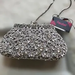 Fawziya シルバービジュー パーティーバッグ