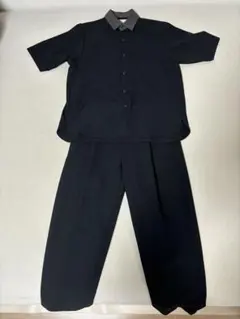 Lui’s ルイス　トロミシャツ　セットアップ 半袖シャツ パンツ ブラックのサムネイル
