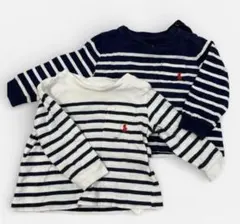 Ralph Lauren 長袖ストライプTシャツ 70サイズ　2枚セット
