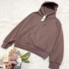 タグ付き美品✨【ジーユー】GU スウェットプルパーカー 裏起毛 ブラウン S