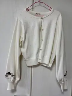 axes femme ストロベリー刺繍カーディガン