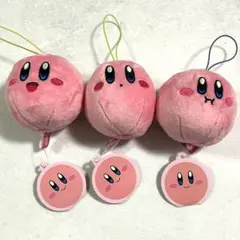 星のカービィ フェイス マスコット にっこり おすまし ほおばり 3体 セット