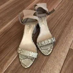 ベージュ　ヘビ柄　パンプス　Le Talon