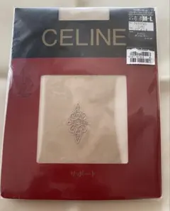 未開封　CELINE ロゴ入り　ワンポイント　サポートストッキング M-L