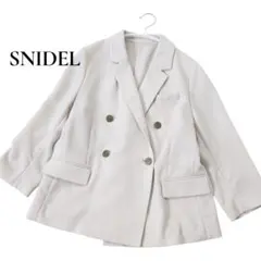 《美品》スナイデル　リネンライク ダブルジャケット 七分袖　 23年 アイボリー