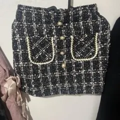 ツイード　スカート　パンツ　キュロット