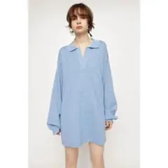 COLLAR KNIT ショートワンピース　SLY ミニワンピ