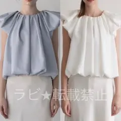 Acka drape volume tops ホワイト - メルカリ
