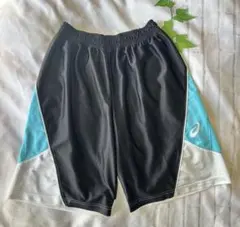 ASICS アシックス バスケットボールパンツ M黒/水色