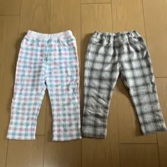 チェック柄パンツ2枚組