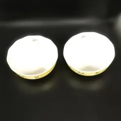 黄色をベースにした植物のイラストのある小皿★2枚セット★