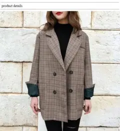 新品・タグ付き チェックテーラードジャケット