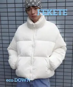 ♦️希少♦️フェケテ　FEKETE ドロスト　ショートエコダウンジャケット韓国　人気のサムネイル