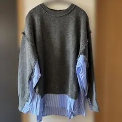 ♡10/12限定価格♡ 【niko and…】ストライプドッキングニット