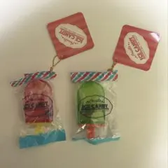 アイスキャンディー型スクイーズキーホルダー 2つセット