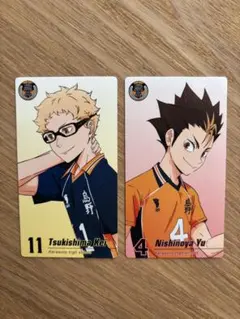 【原画展限定】ハイキュー!! 西谷夕 月島蛍 チケット風カード 2枚セット 烏野