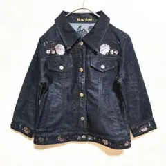 Reeds Jeans デニムジャケット サイズM ビーズ刺繍 糸ほつれ多め
