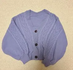 GRL ボタン付きカーディガン 紫色