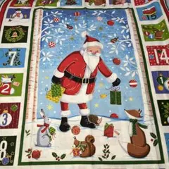 クリスマスアドベントカレンダー　usaコットン クリスマス　タペストリー