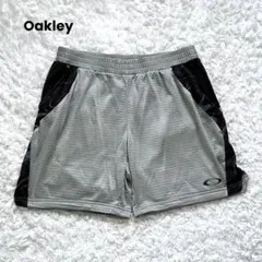 オークリー ショートパンツ グレーブラック 切替え ロゴ M相当