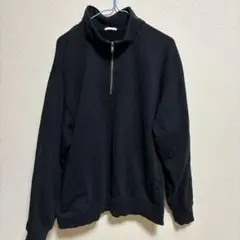 GU ハーフジップ スウェット ブラック Lサイズのサムネイル