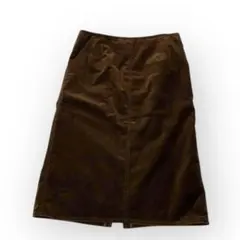 ジャーナルスタンダード コーディロイ 膝丈タイトスカート ブラウン茶
