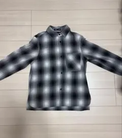 ZARA チェック柄 ネルシャツ グレー×ブラック