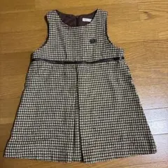 BeBe 千鳥格子柄 ノースリーブ　ワンピース　95cm
