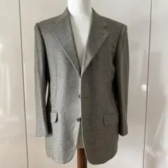 LANVIN テーラードジャケット ヘリンボーン/カシミヤ100%