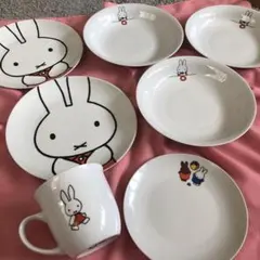 ミッフィー お皿6枚セットとおまけのマグカップ