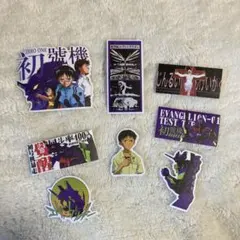 エヴァンゲリオン　アニメ　ステッカー　シール　キャラクター　大きめ　８枚セット