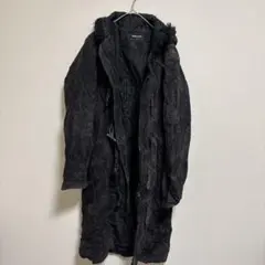 【希少】ONLY 圧巻のコーデュロイ ダッフルコート キルティング裏地 黒 M