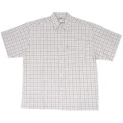 CAL TOP キャルトップ スモールチェック 半袖 ボタンシャツ XXL