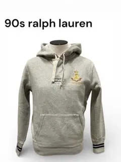 90s Ralph Lauren パーカー グレー　ラルフローレン