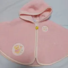 ミキハウス フリースベビーポンチョ ピンク